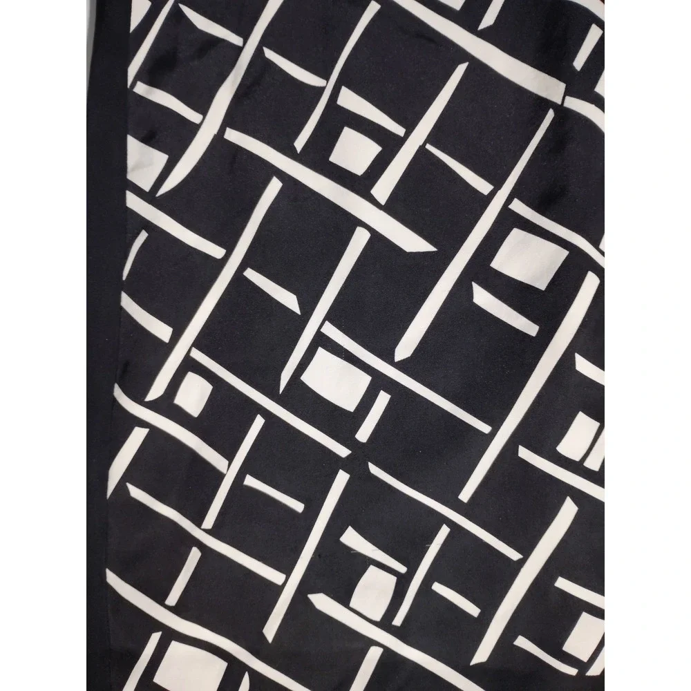 Enzo New York Black White Geometric Sheath Dress Women Size 4 Knee Length - Picture 8 of 11